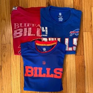 3 T-shirts.  Buffalo Bills size 10-12